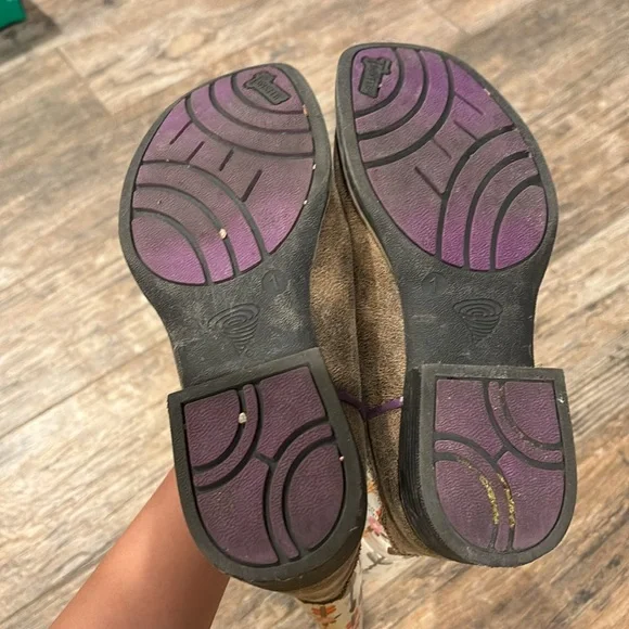 Twister Kids Boots with Brown and Purple Accents - Picture 4 of 7